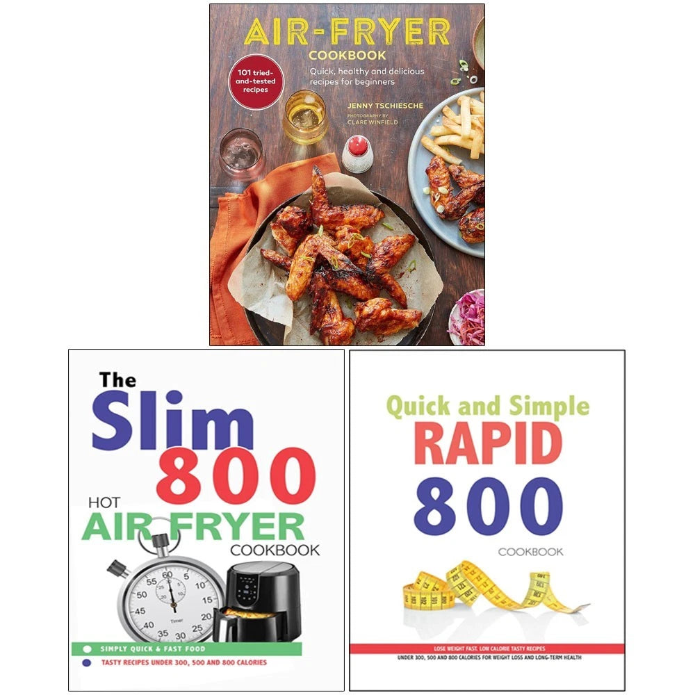 Air-Fryer Cookbook, The Slim 800 Hot Air Fryer, Quick and Simple RAPID 800 Cookbook 3 Books Collection Set - Lets Buy Books