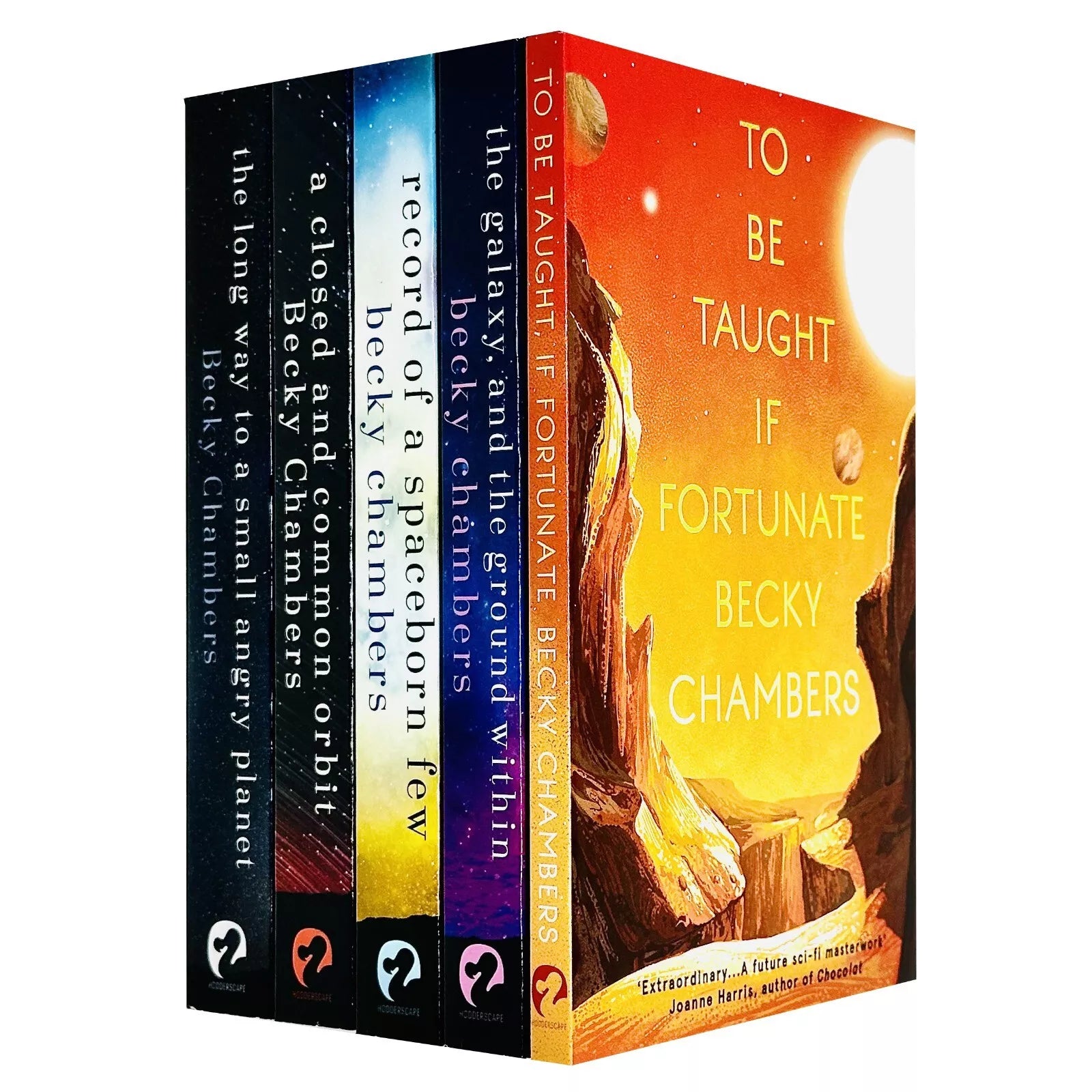 Wayfarers Series by Becky Chambers 5 Books Collection Set (The Long Way to a Small, Angry Planet, A Closed and Common Orbit, Record of a Spaceborn Few, The Galaxy, and the Ground Within & 1 More) - Lets Buy Books