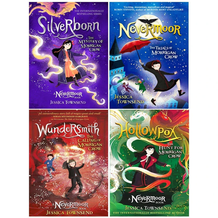 Jessica Townsend Morrigan Crow Series Collection 4 Books Set Nevermoor, Hollowpox, Silverborn (HB) - Lets Buy Books
