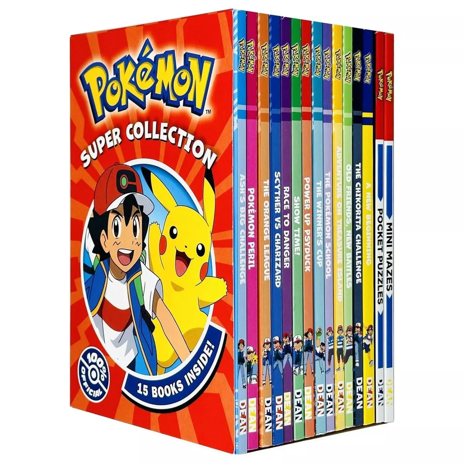 Pokemon Super Collection 15 Books Set Ash's Big Challenge, Pokémon Peril, Scyther vs Charizard, Race to Danger - Lets Buy Books