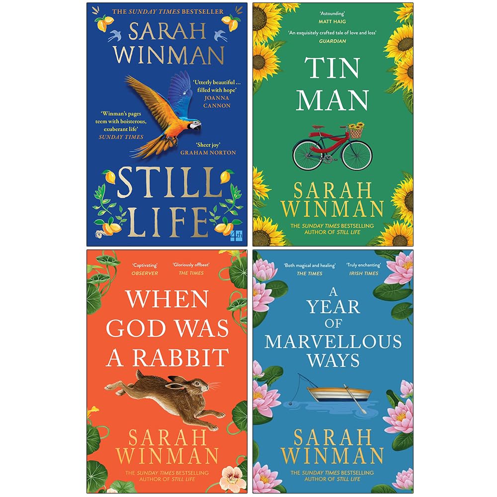 Sarah Winman 4 Book Collection Set - Still Life, Tin Man, When God Was a Rabbit, A Year of Marvellous Ways - Paperback Fiction