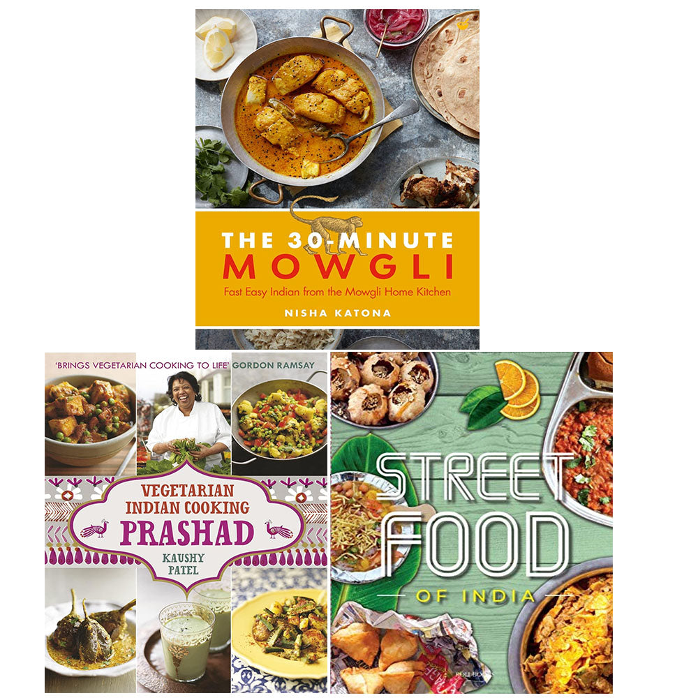 30 Minute Mowgli, Indian Cooking Prashad, Street Food 4 Books Collection Set - Lets Buy Books