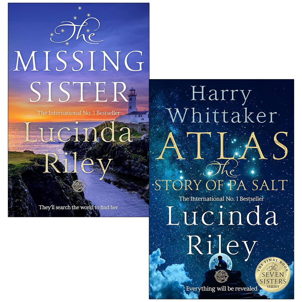 The Seven Sisters Series 2 Book Set - The Missing Sister and Atlas The Story of Pa Salt by Lucinda Riley and Harry Whittaker, paperback fiction