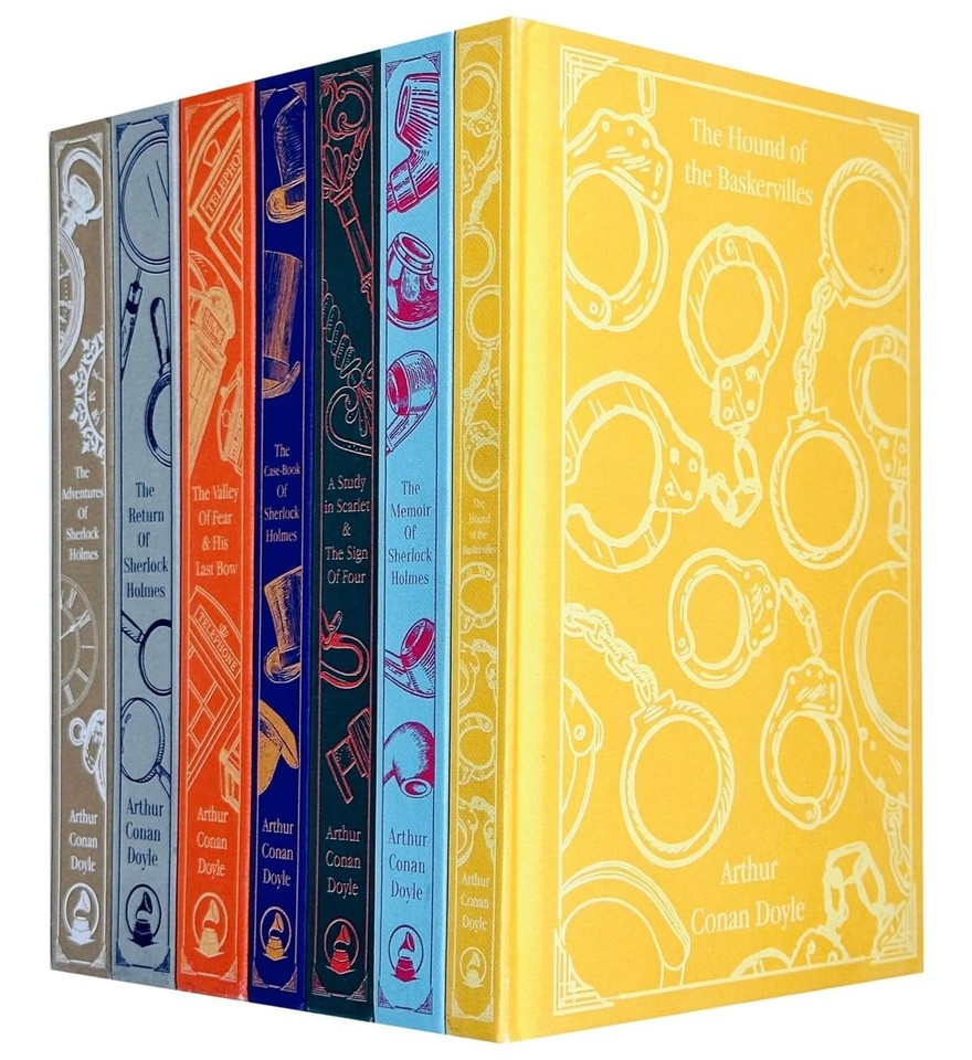 Sherlock Holmes Complete 7 Books Hardback Collection Set by Sir Arthur Conan Doyle - Adventures, Return, Hound of the Baskervilles