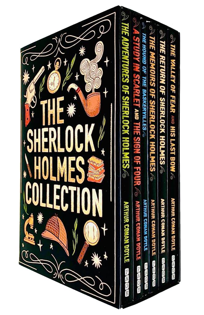 The Sherlock Holmes Collection 6 Books Set by Arthur Conan Doyle - Paperback classic crime fiction boxset front cover