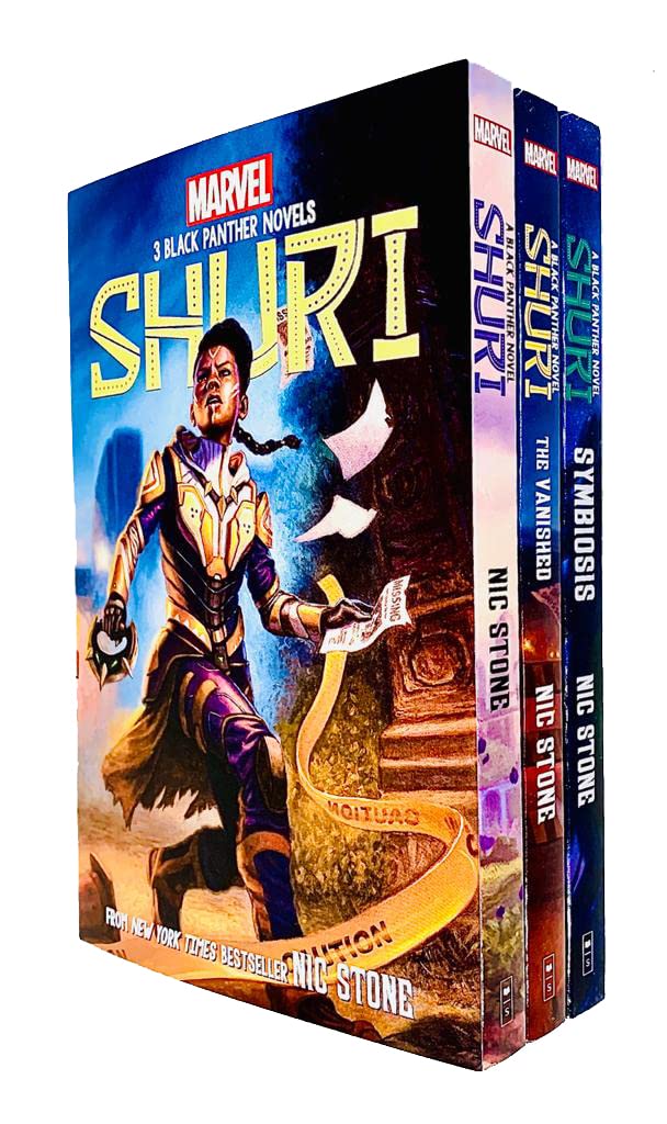 Shuri: A Black Panther Novel 3 Books Collection Set by Nic Stone - Shuri, The Vanished, Symbiosis - Marvel Paperback Ages 8-12