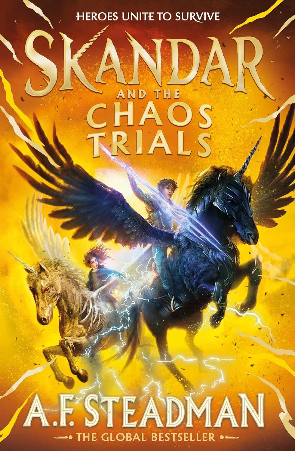 Skandar and the Chaos Trials by A.F. Steadman - Hardback book cover, Skandar series book 3, ages 9-12 fantasy adventure