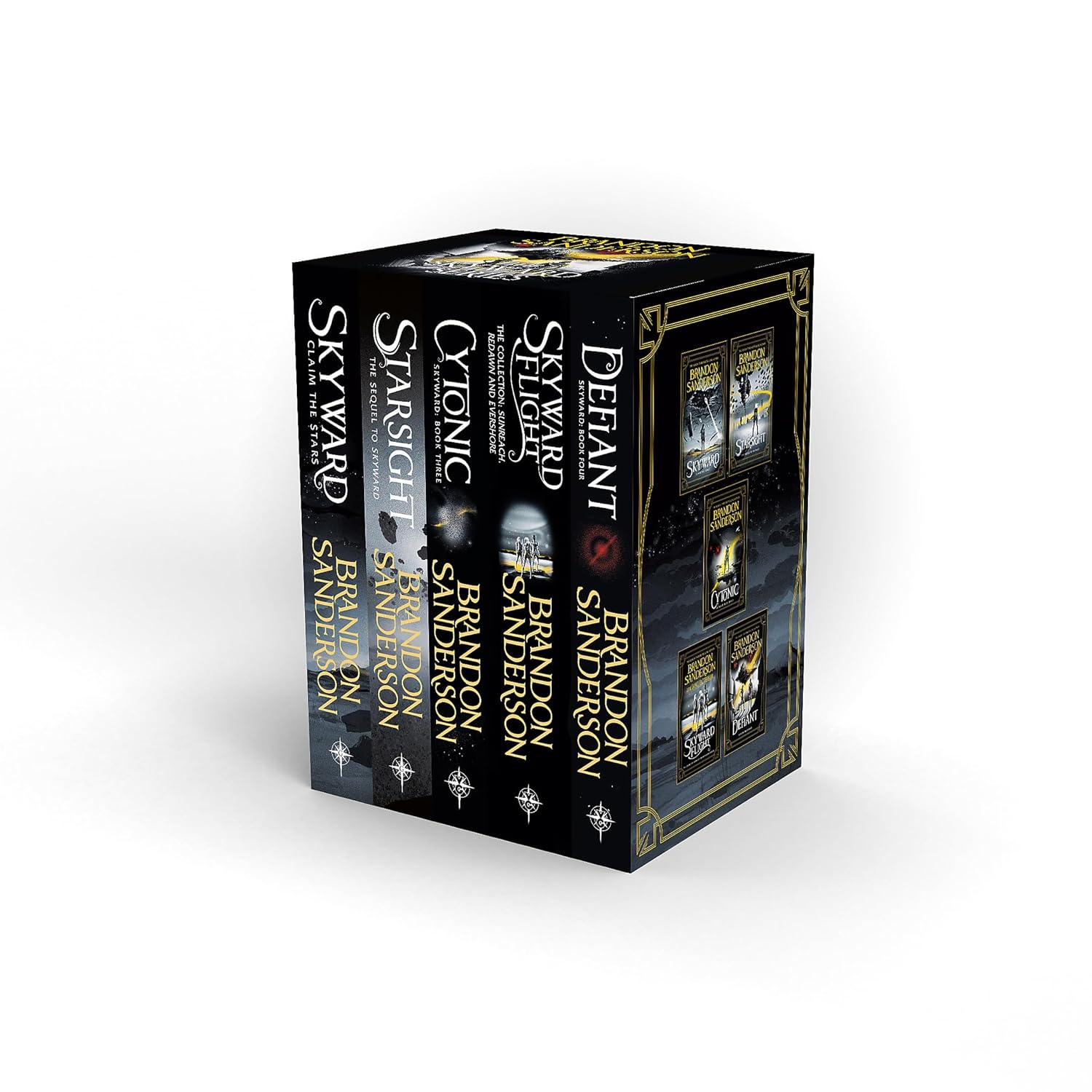 Skyward Series Boxed Set by Brandon Sanderson - complete 5 book paperback collection including Skyward, Starsight, Cytonic, Skyward Flight and Defiant - Young Adult sci-fi