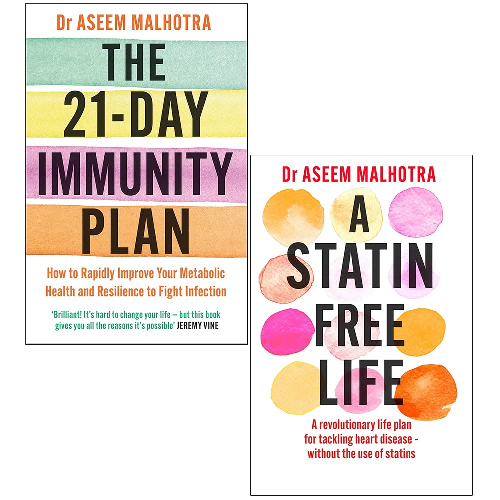Dr Aseem Malhotra Collection 2 Books Set (The 21-day Immunity Plan, A Statin-free Life) - Lets Buy Books