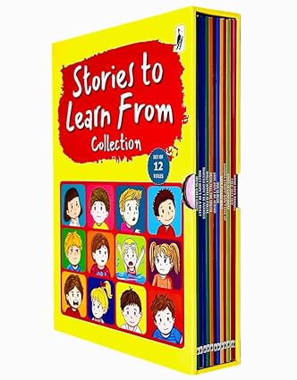 Stories to Learn From 12 Books Collection Set paperback front cover, featuring Nate Please Wait and Hank Says Thanks, ages 4-8