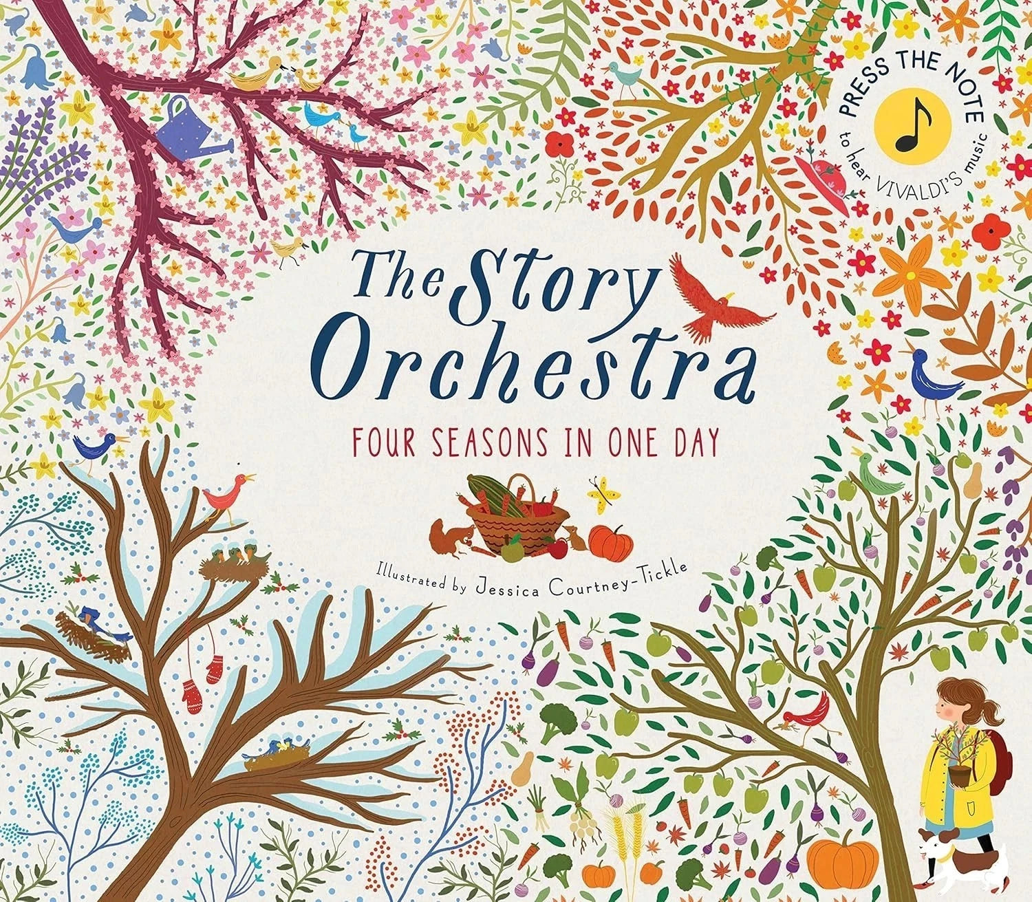 The Story Orchestra: Four Seasons in One Day by Jessica Courtney-Tickle - hardback sound book front cover, ages 5-8