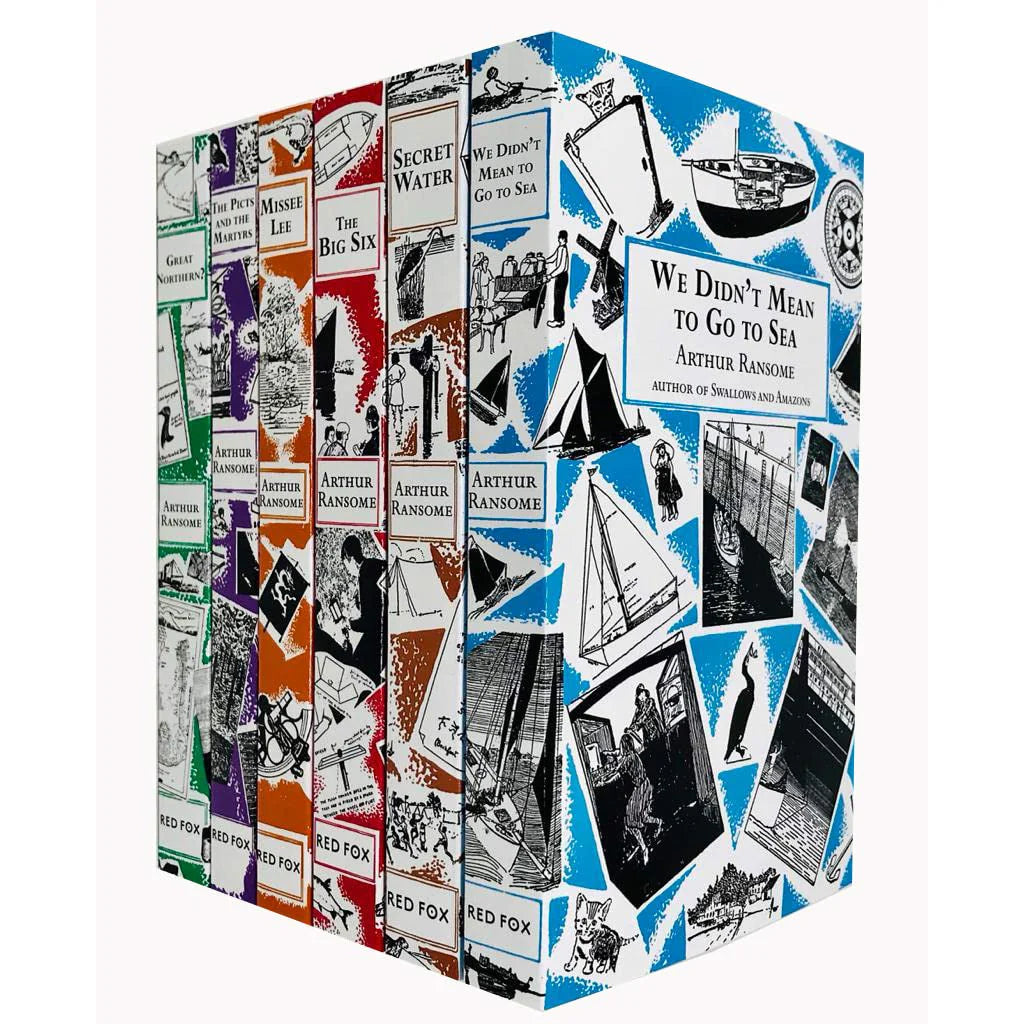 Swallows and Amazons Series 7-12 Books Collection Set by Arthur Ransome - 6 paperback books for ages 9-12, including We Didn't Mean to Go to Sea, Secret Water, The Big Six, Missee Lee, The Picts and the Martyrs, and Great Northern?