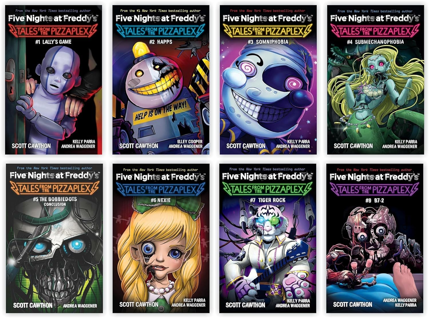 Five Nights at Freddy's Tales from the Pizzaplex 8 Books Collection Set by Scott Cawthon - Paperback - Young Adult horror box set front cover