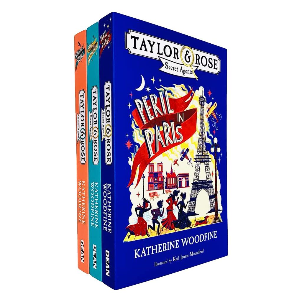 Taylor and Rose Secret Agents 3 Books Collection Set by Katherine Woodfine - paperback historical mystery set for ages 9-12