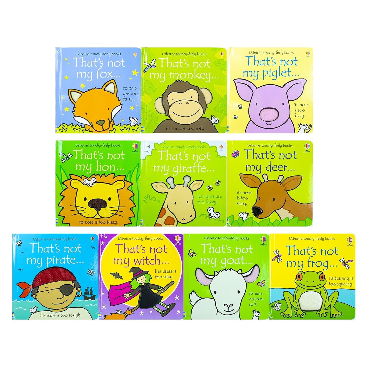 That's Not My 10 Books Collection Set (Series 3 & 4) by Fiona Watt - Touchy-Feely Board Books for Ages 0-5