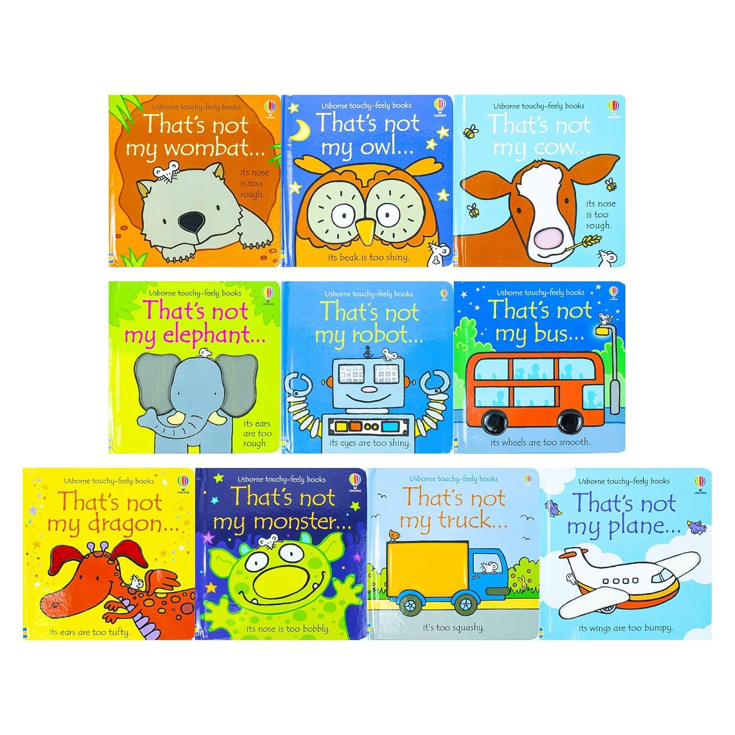 That's Not My... 10 Books Collection Set by Fiona Watt - Usborne touchy-feely board books for ages 0-3
