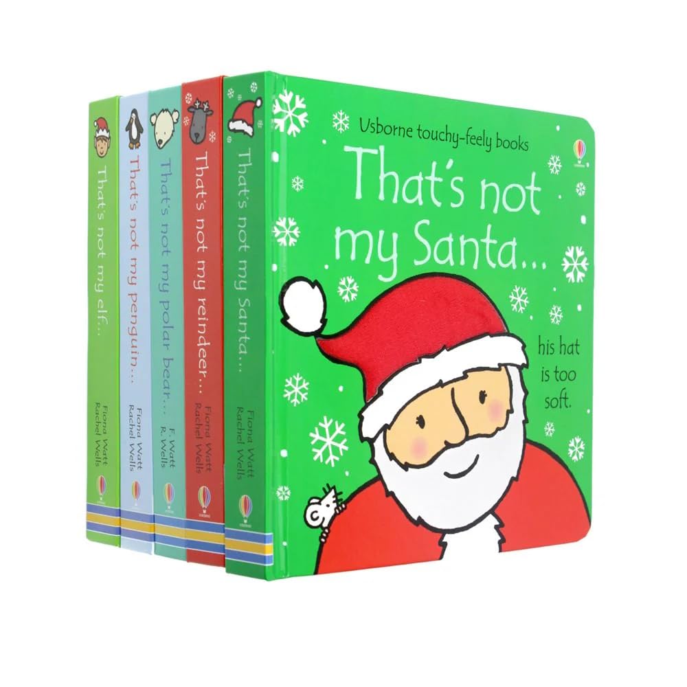 That's Not My Christmas 5 Books Collection Set by Fiona Watt - touchy-feely board books for ages 0-3, including That's Not My Santa, Reindeer, Polar Bear, Penguin and Elf