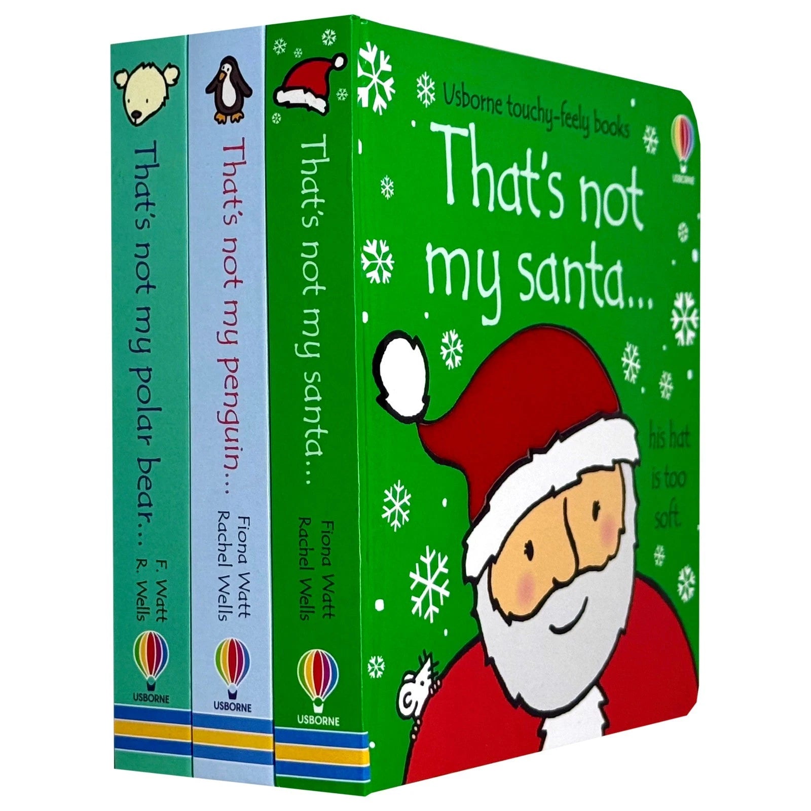 That's Not My Xmas Collection by Fiona Watt - 3 board books (Santa, Penguin, Polar Bear) - Ages 0-2 - Board Book