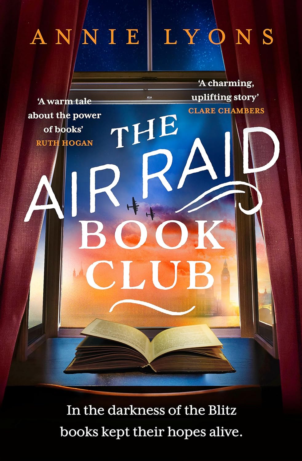 The Air Raid Book Club by Annie Lyons - front cover of the WWII historical fiction paperback