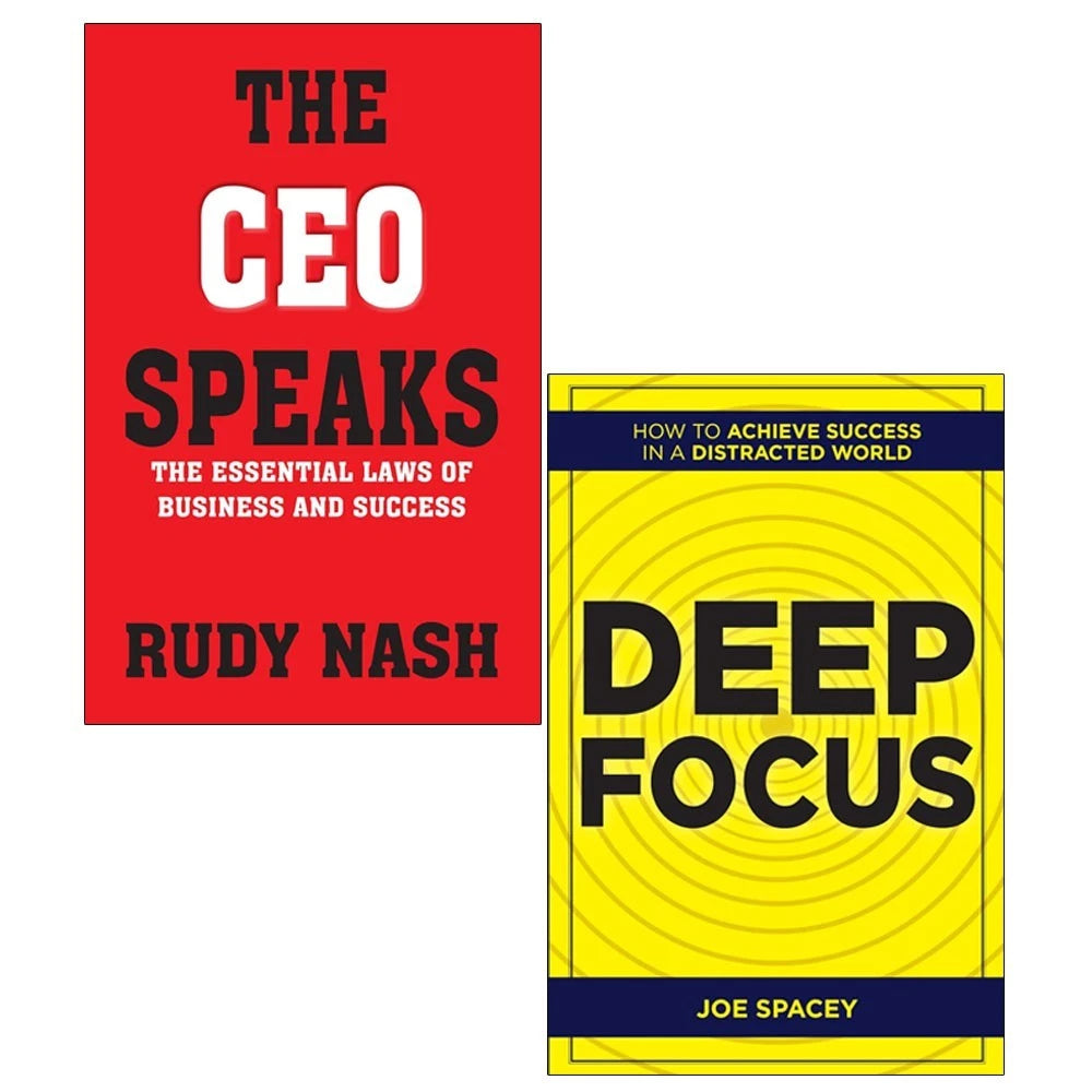 The CEO Speaks and Deep Focus 2 books collection set by Rudy Nash and Joe Spacey, brand new paperback business and self-help books