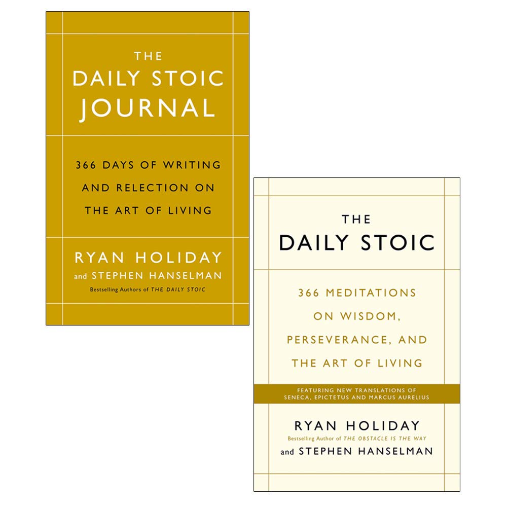 The Daily Stoic and The Daily Stoic Journal 2 book hardback set by Ryan Holiday - cover image