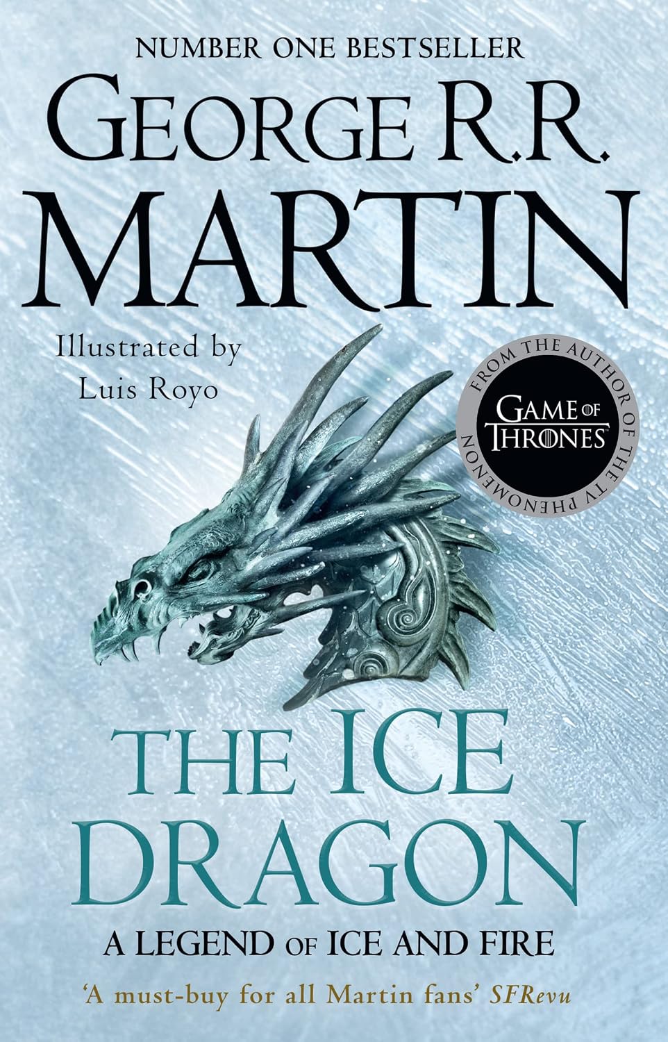 The Ice Dragon by George R.R. Martin - illustrated YA fantasy paperback book cover
