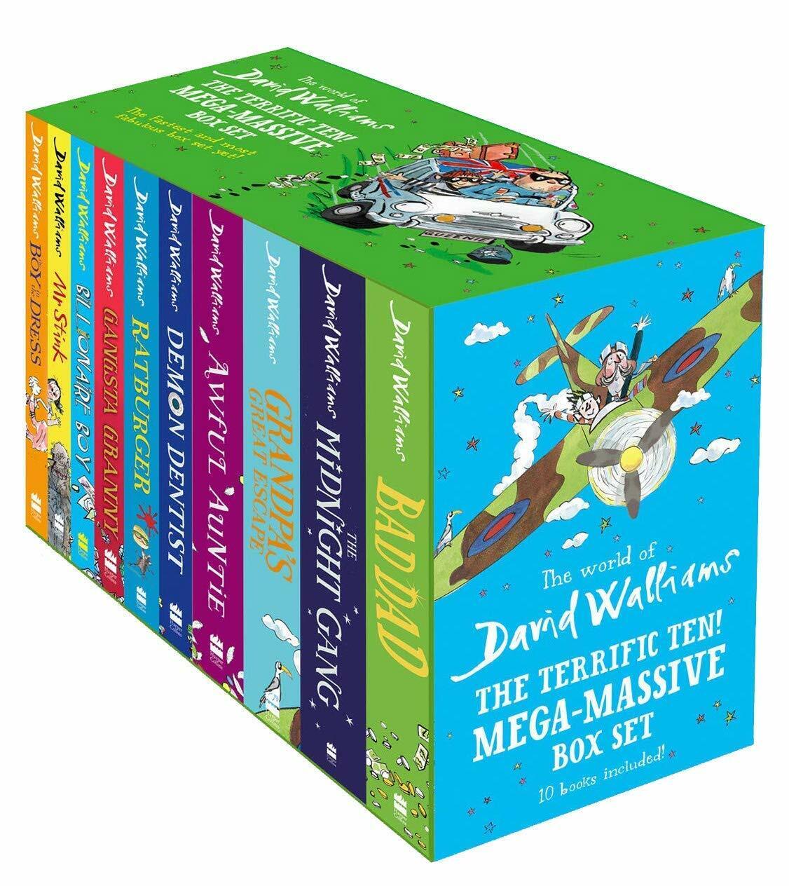 The Terrific Ten by David Walliams - 10 Books Paperback Collection Set for Ages 7-9
