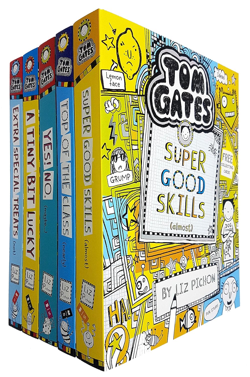 Tom Gates 5 Books Collection Set by Liz Pichon - paperback boxset for ages 7-11, including Extra Special Treats and Super Good Skills