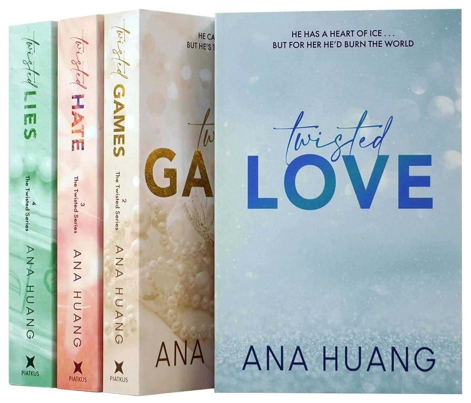 Twisted Series 4 Books Collection Set by Ana Huang - Twisted Love, Twisted Games, Twisted Hate, Twisted Lies - Paperback New Adult Romance