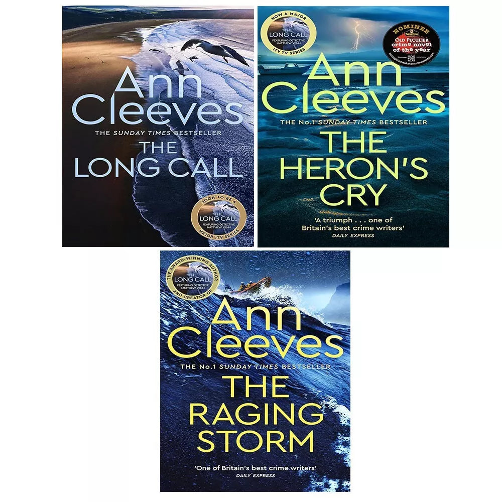 Two Rivers Series by Ann Cleeves 3 Books Collection Set - The Long Call, The Heron's Cry, The Raging Storm - Paperback
