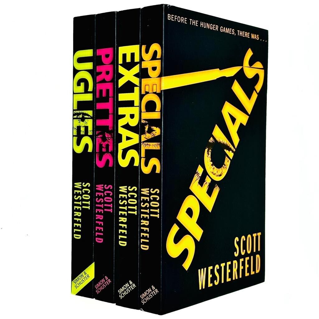 Uglies 4 Books Collection Set by Scott Westerfeld - Uglies, Pretties, Specials & Extras - YA Paperback