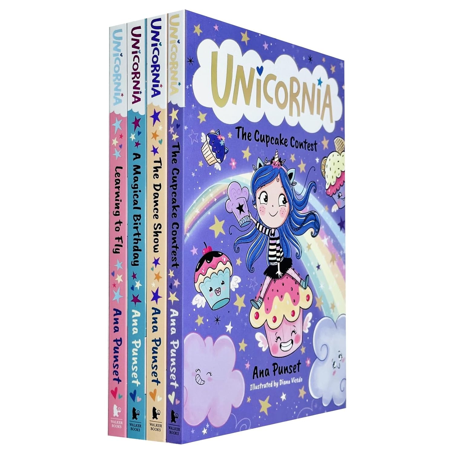 Unicornia 4 Books Collection Set by Ana Punset - illustrated paperback chapter books for ages 5-8, front cover