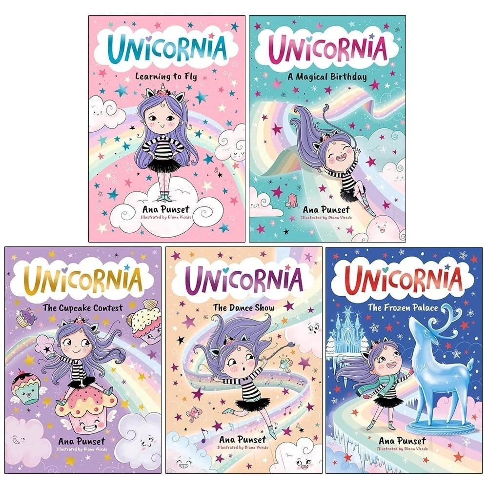 Unicornia Series 5 Books Collection Set by Ana Punset - paperback box set for ages 5-8