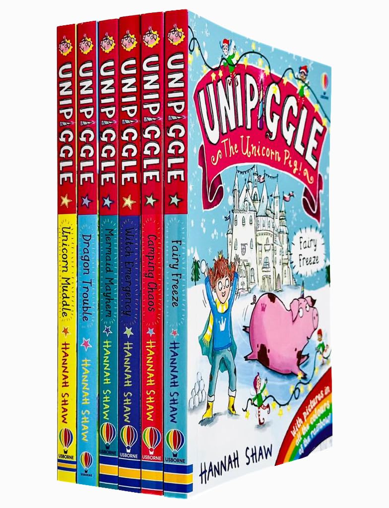 Unipiggle the Unicorn Pig 6 Books Collection Set by Hannah Shaw - paperback cover set for ages 6-9