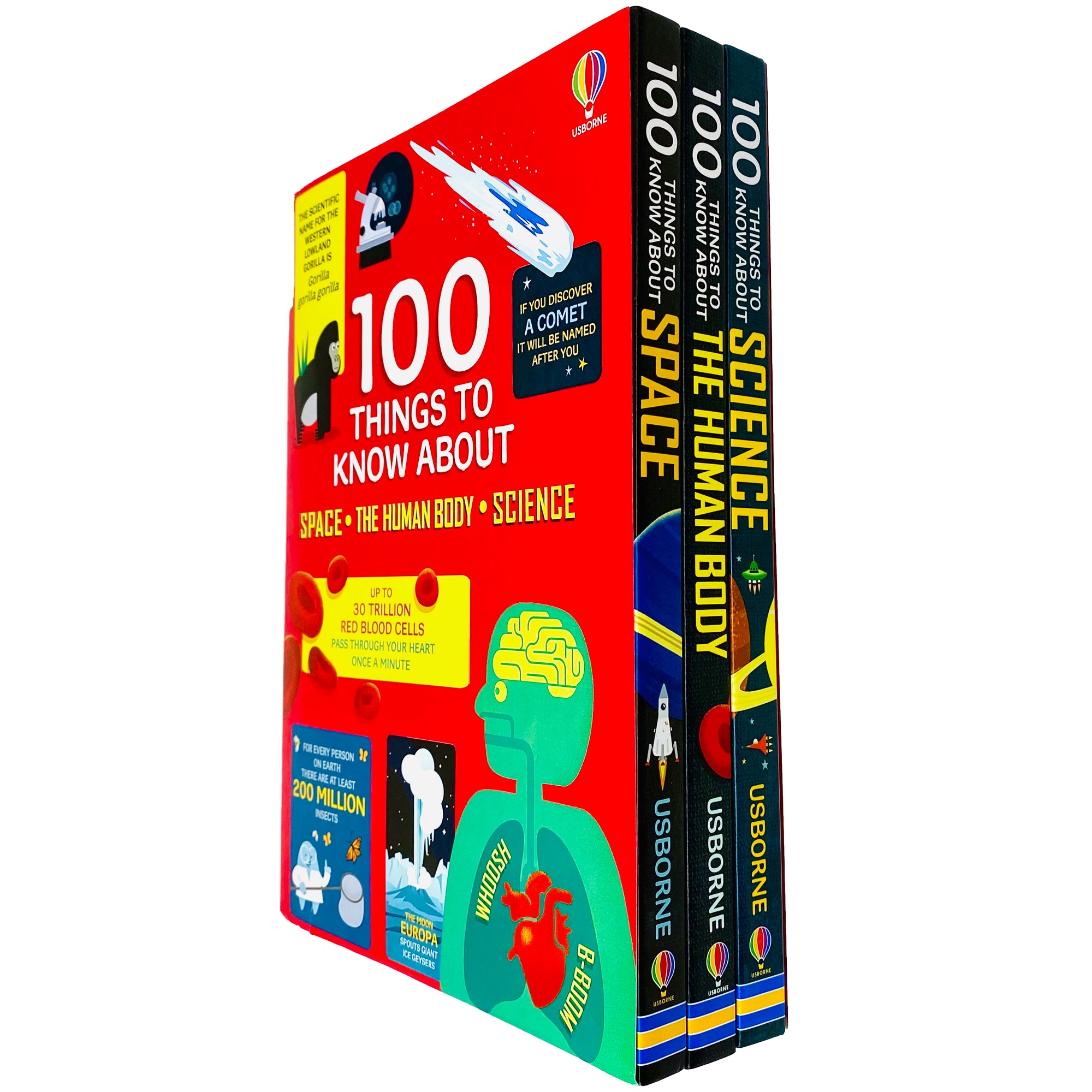 Usborne 100 Things to Know About Space, Human Body & Science 3 Books Collection Set - Hardback - Ages 8+