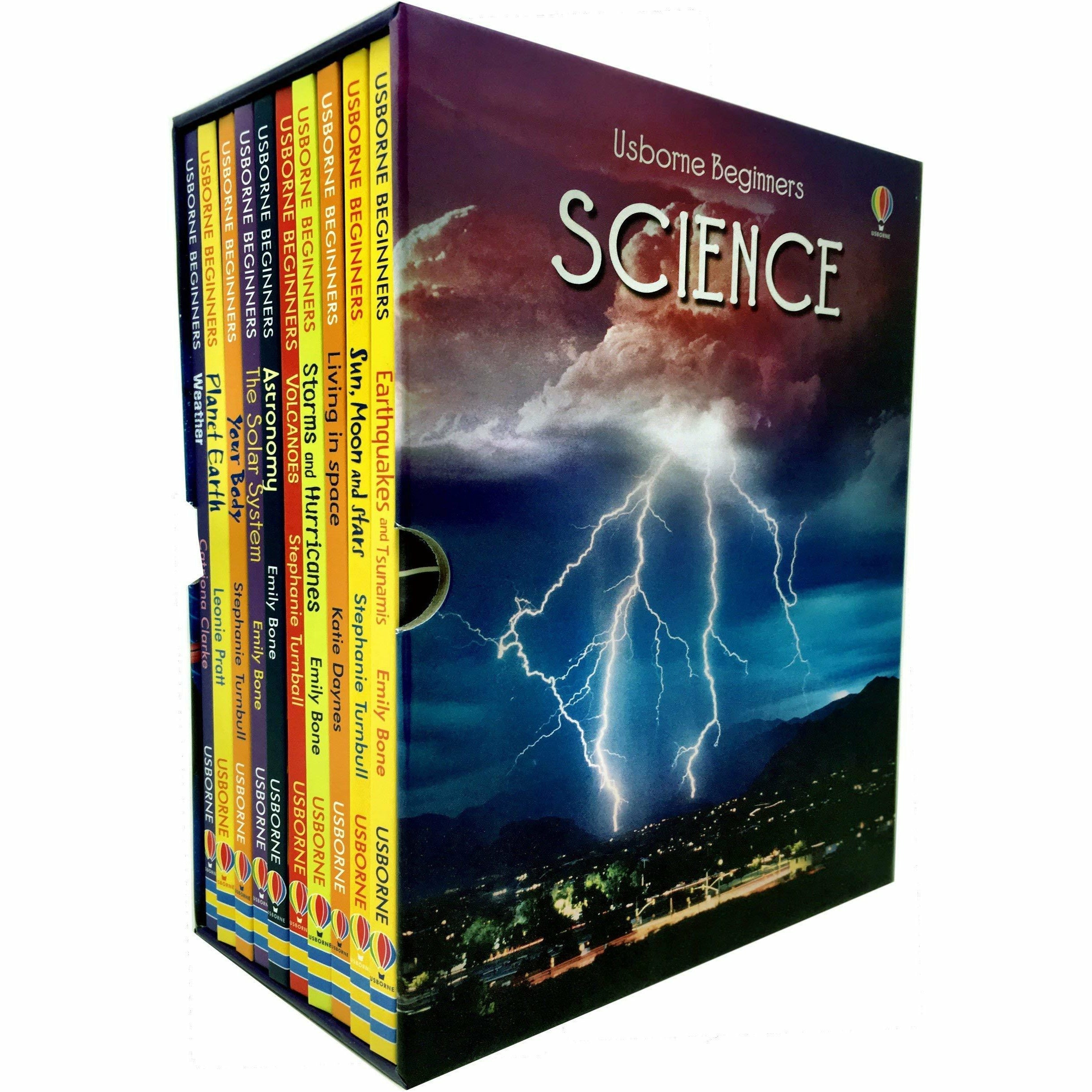 Usborne Beginners Science 10 Books Collection Set - Earthquakes & Tsunamis, Astronomy, Living in Space and more - Ages 5-9 Hardback