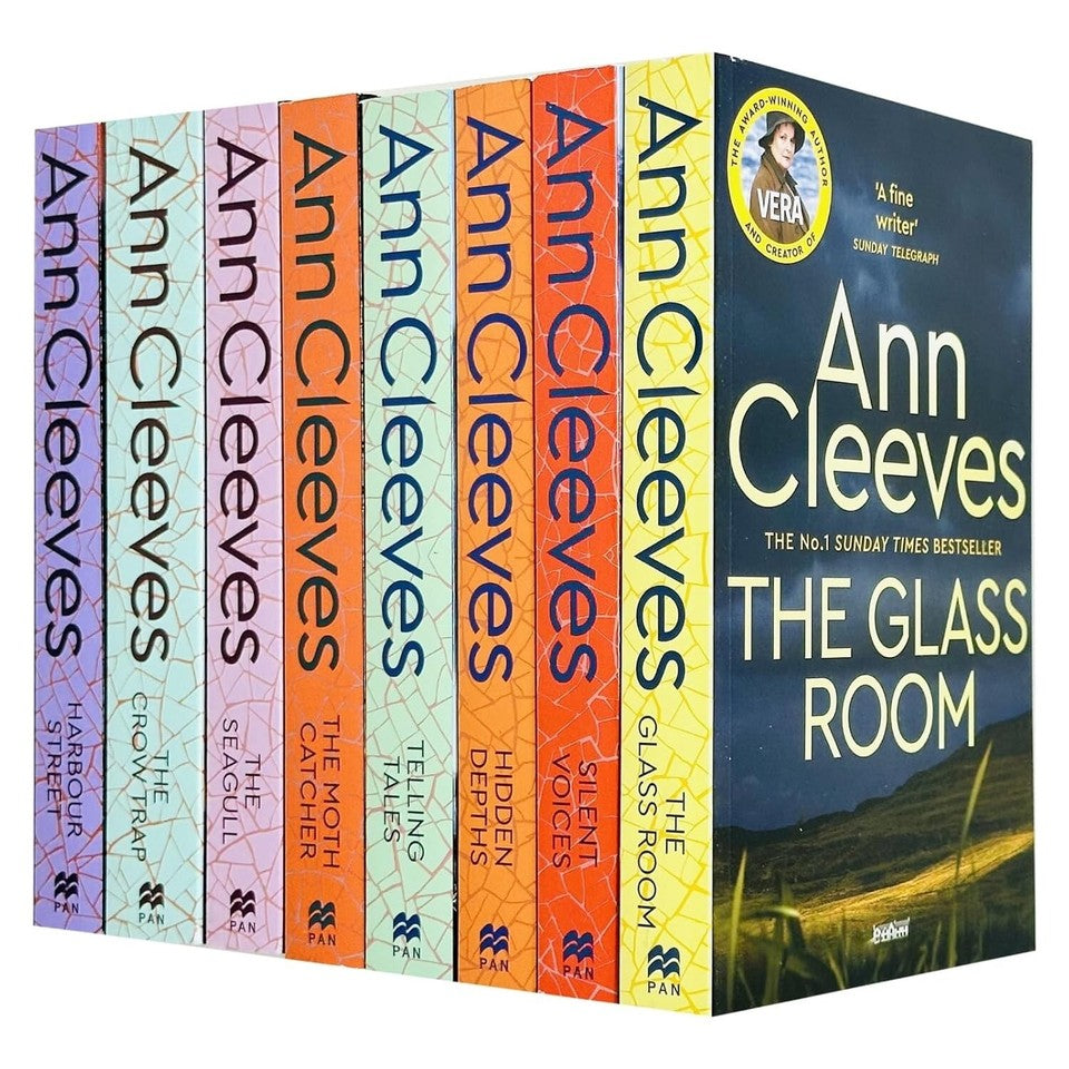 Vera Stanhope Series 8 Books Collection Set by Ann Cleeves - paperback edition featuring The Seagull, The Crow Trap and Harbour Street
