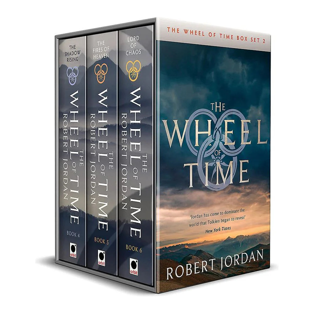 Wheel of Time Box Set 2 by Robert Jordan - Books 4-6 The Shadow Rising, Fires of Heaven and Lord of Chaos - Paperback Epic Fantasy Box Set