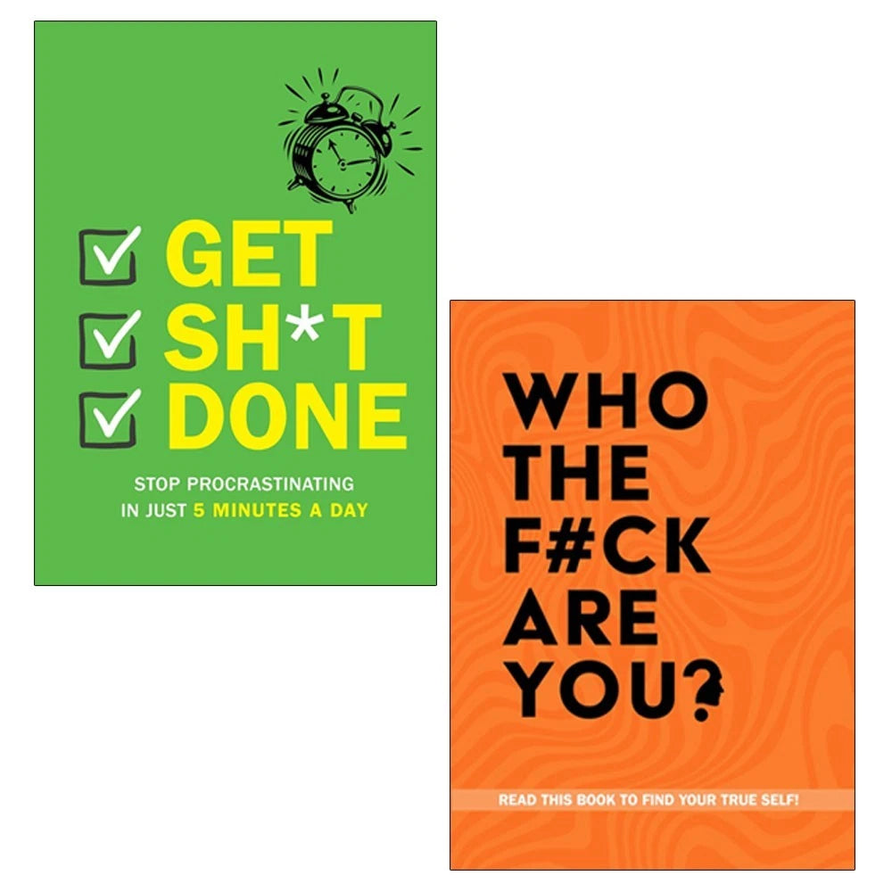 Who The F*ck Are You? and Get Sh*t Done 2 Books Collection Set - Paperback self-help workbooks