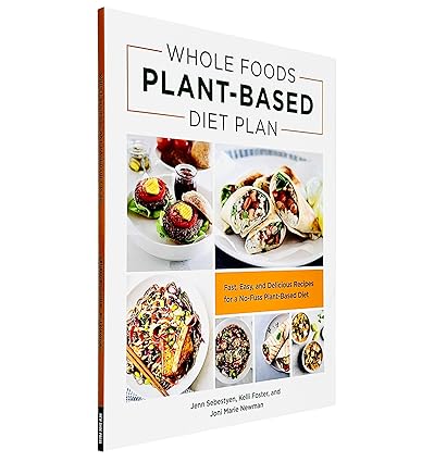 Whole Foods Plant-Based Diet Plan paperback cookbook back cover with recipe description
