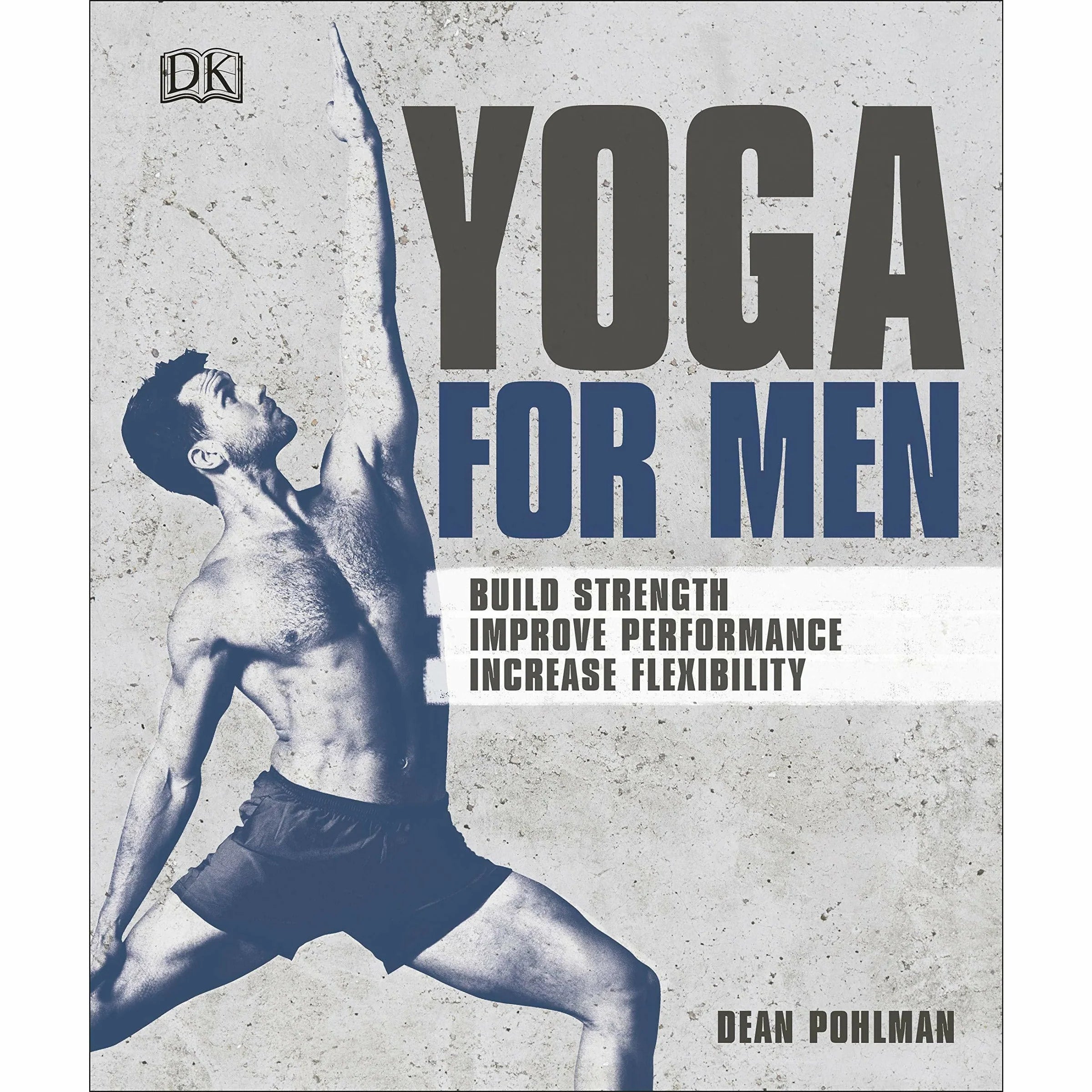 Yoga For Men by Dean Pohlman - paperback fitness book cover, DK publisher