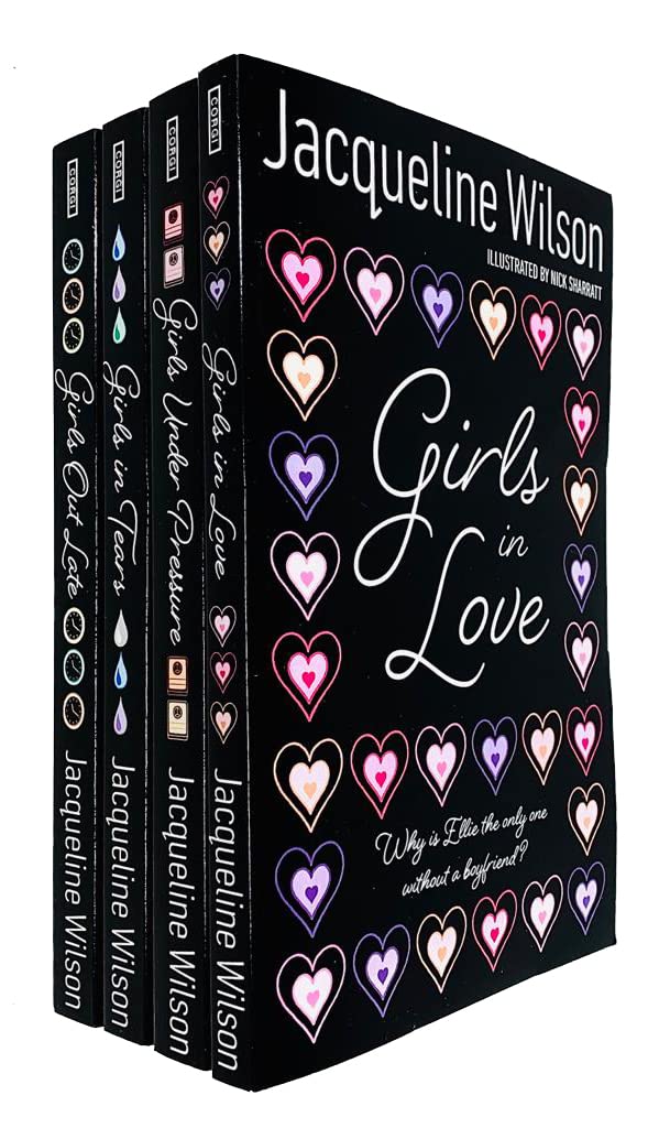 Jacqueline Wilson Girls Series 4 Books Collection Set (Girls in Love, Girls in Tears, Girls Under Pressure, Girls Out Late) - Lets Buy Books