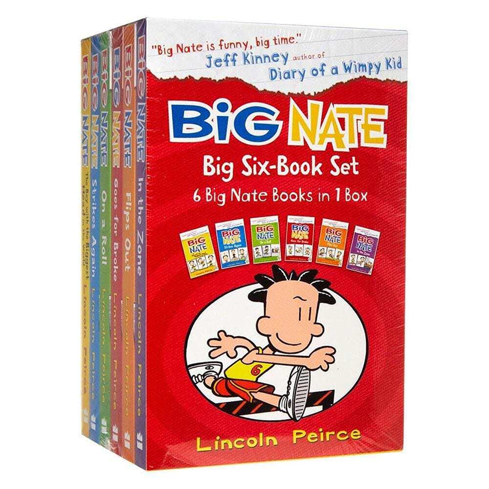 Big Nate Series Collection Lincoln Peirce 6 Books Box Set Big Book Paperback - Lets Buy Books