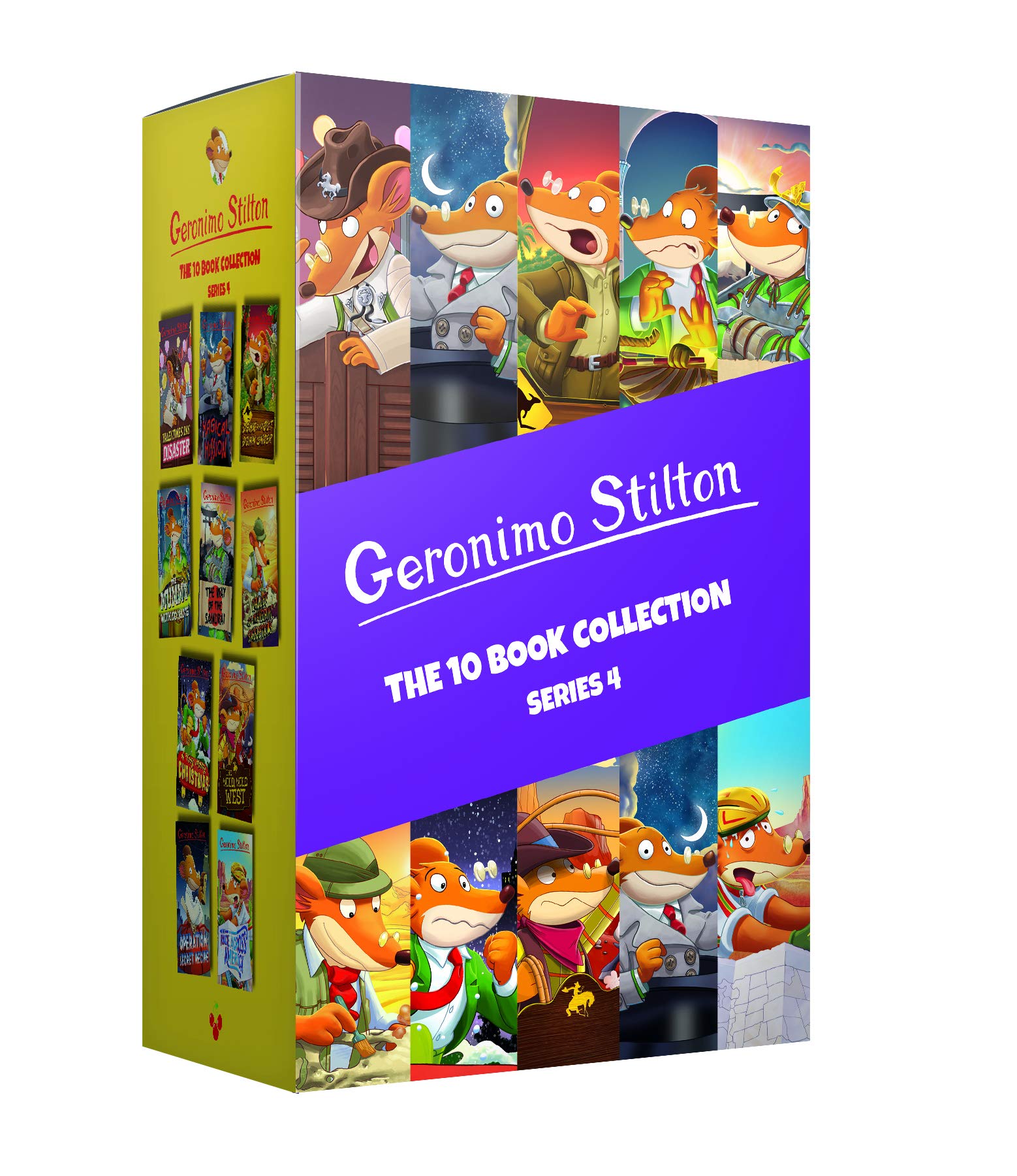 Geronimo Stilton: 10 Book Collection (Series 4) Box Set A Very Merry Christmas Paperback - Lets Buy Books