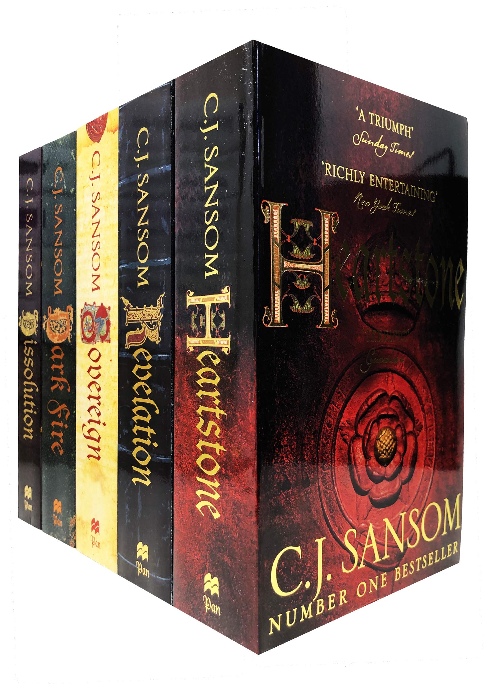 C.J. Sansom The Shardlake Series 5 Books Collection Set (Dissolution, Dark Fire, Revelation) - Lets Buy Books