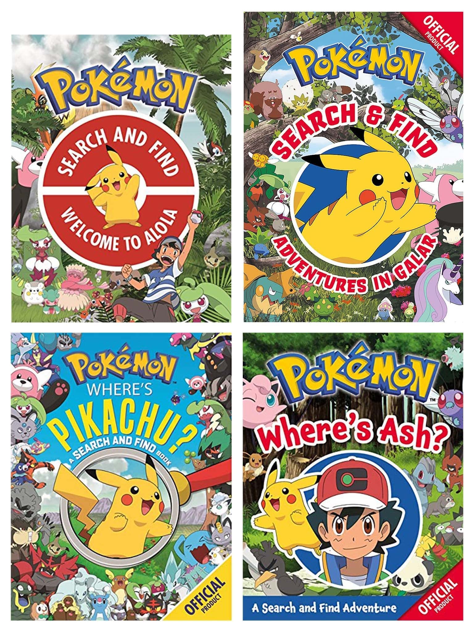 Pokémon Search and Find 4 Books Collection Set, Search and Find Welcome to Alola - Lets Buy Books