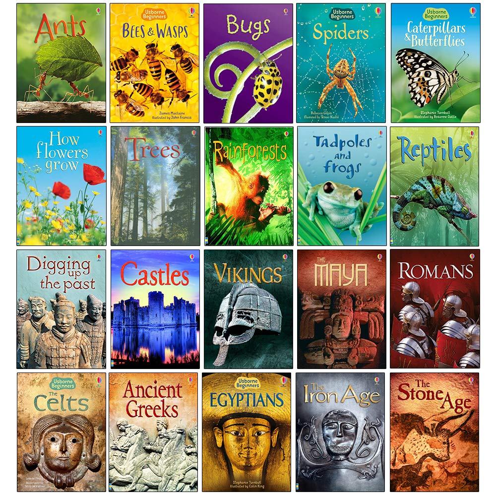 Usborne Beginners History & Nature 20 Books Collection Set (Castles, Vikings) Paperback - Lets Buy Books