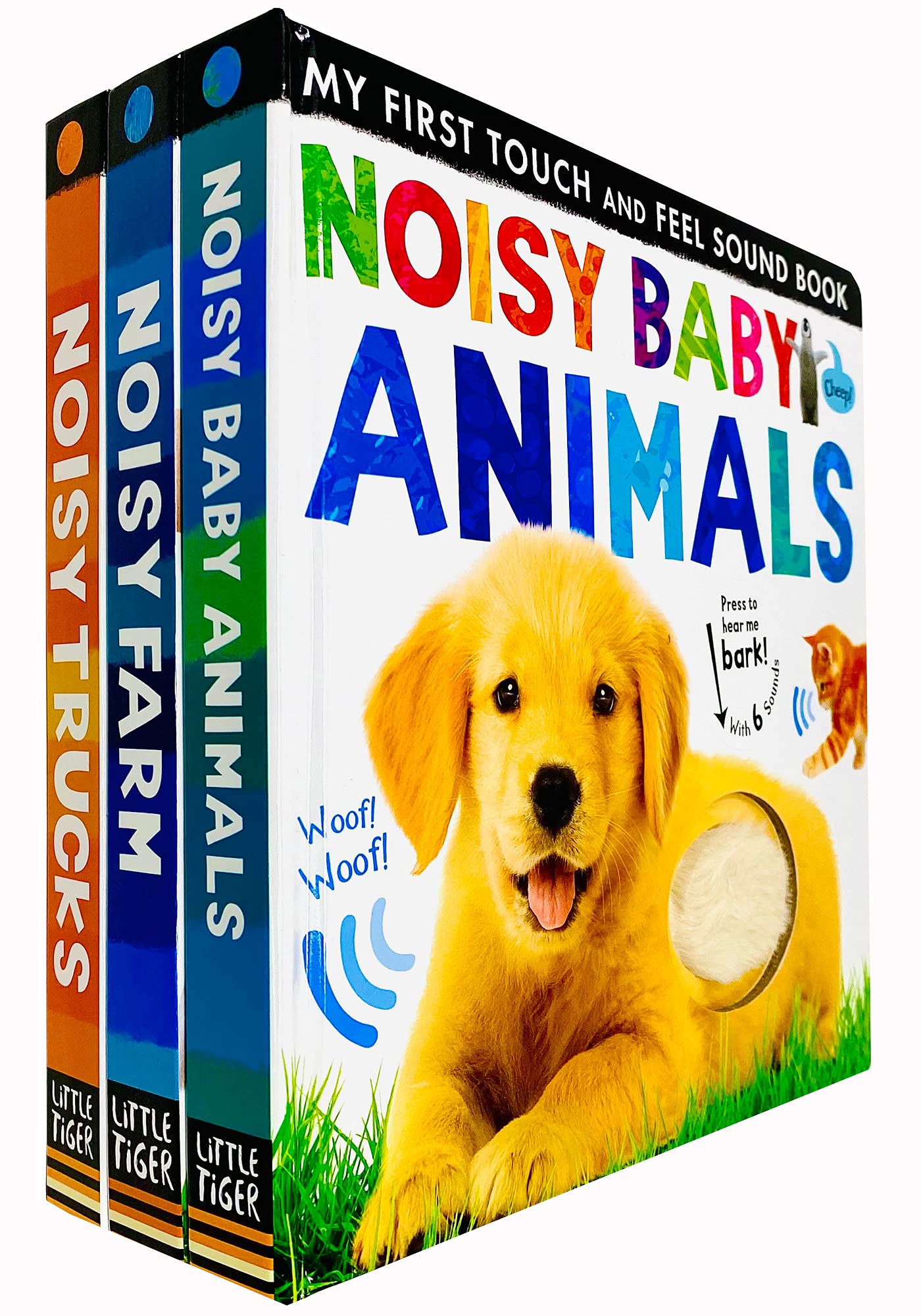 My First Touch and Feel Sound Series 3 Books Collection Set by Little Tiger, Hardcover - Lets Buy Books