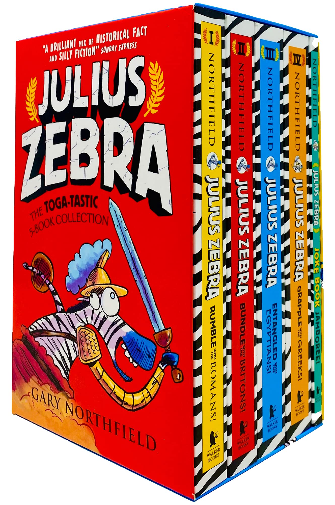 Julius Zebra Series The Toga-Tasic 5 Books Collection Box Set by Gary Northfield Paperback - Lets Buy Books