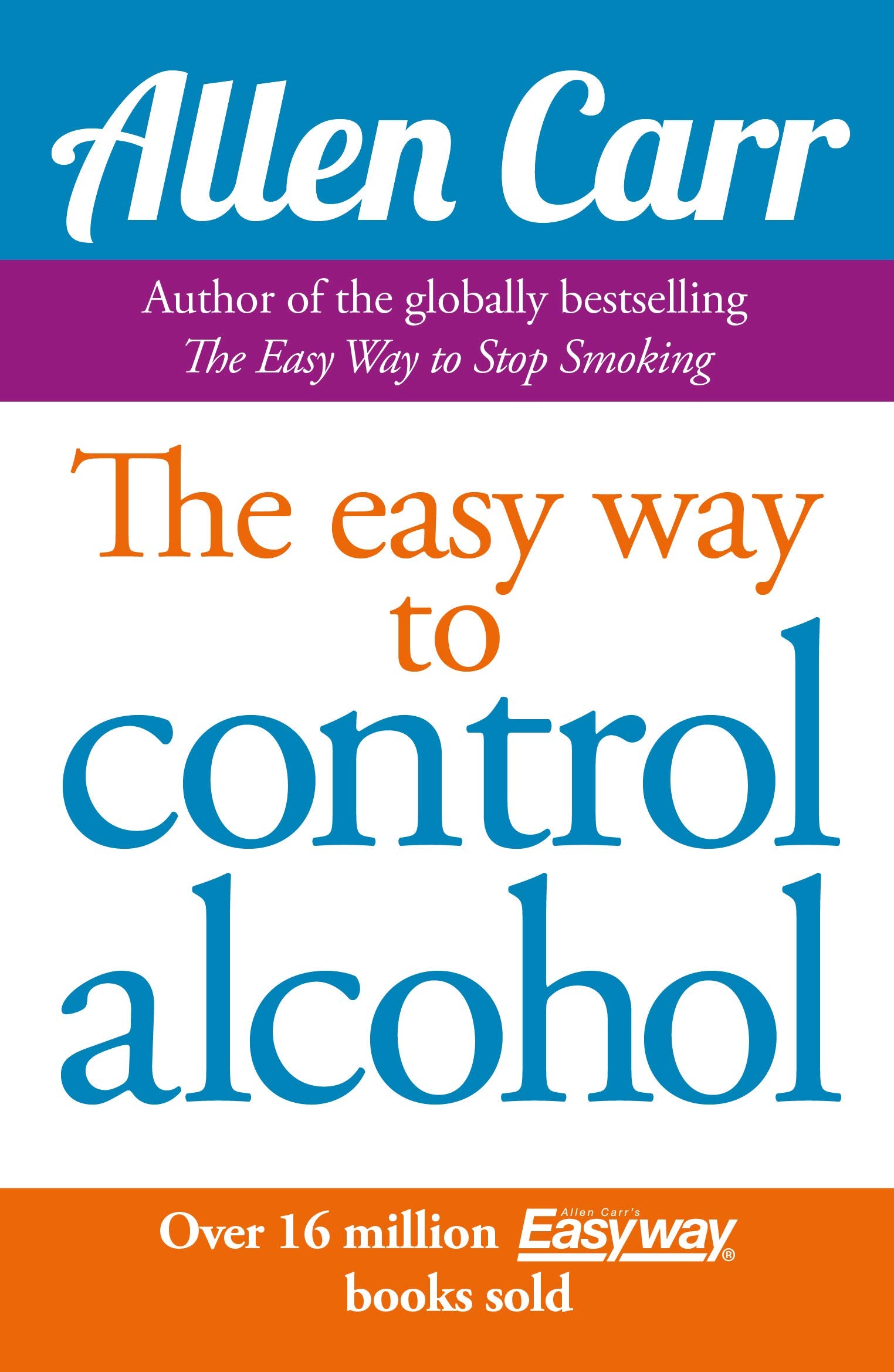 Allen Carr's Easyway to Control Alcohol paperback self-help book cover, ISBN 9781848374652